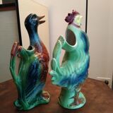 Zoomorphic pitchers Duck and rooster