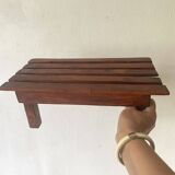 Low slatted stool