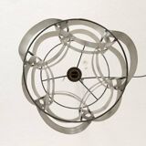 French aluminium sculptural pendant from the mid-century by Max Sauze, 1960s.