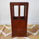 Vintage brutalist umbrella stand made of solid wood.