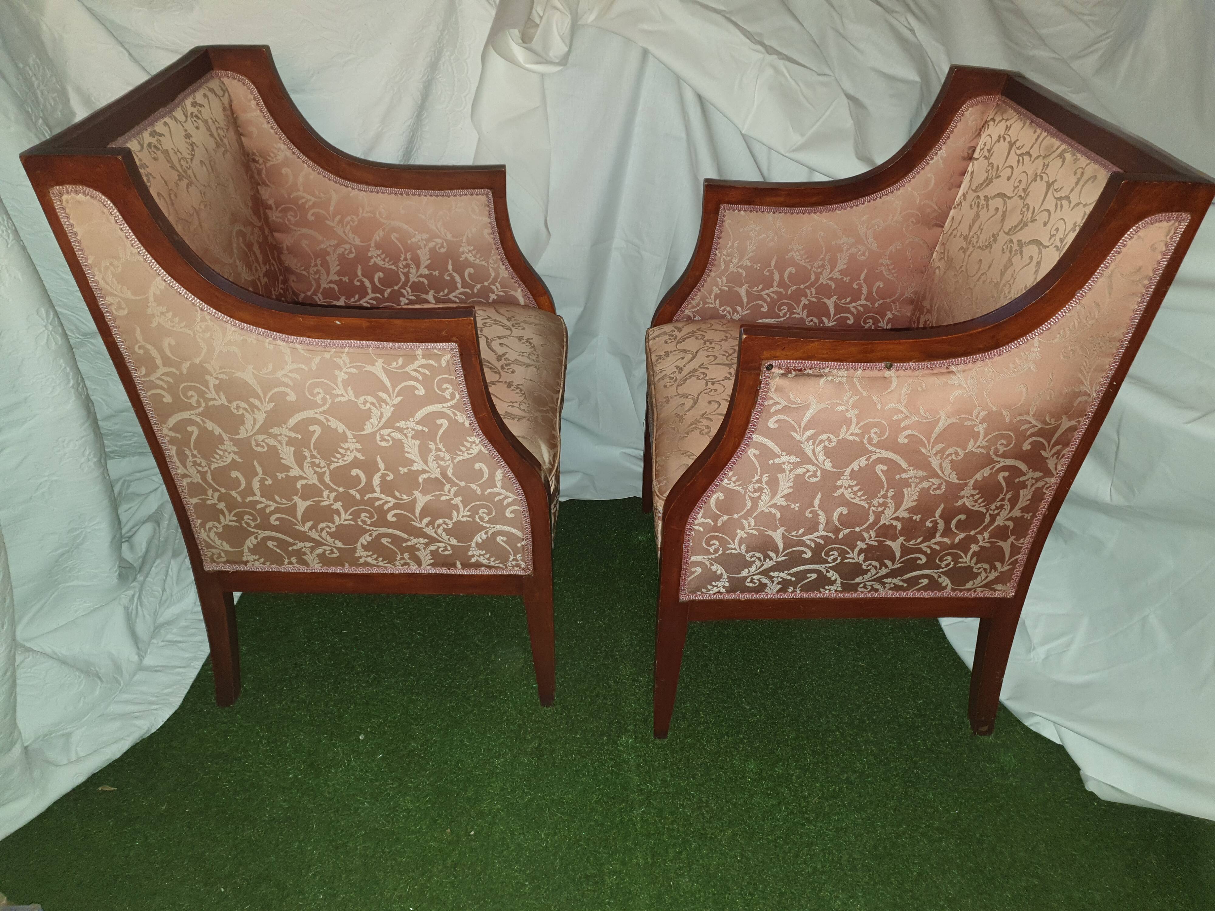 Paire de bergère art deco