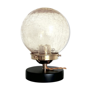 Lampe à poser en verre ambré