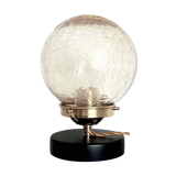 Amber glass table lamp