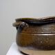 Marmite/old earthenware bowl from the 20th century, glazed stoneware from Puisaye.
