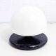 Lampe champignon en marbre et verre opalin