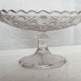 Cup on feet molded glass old compote bowl