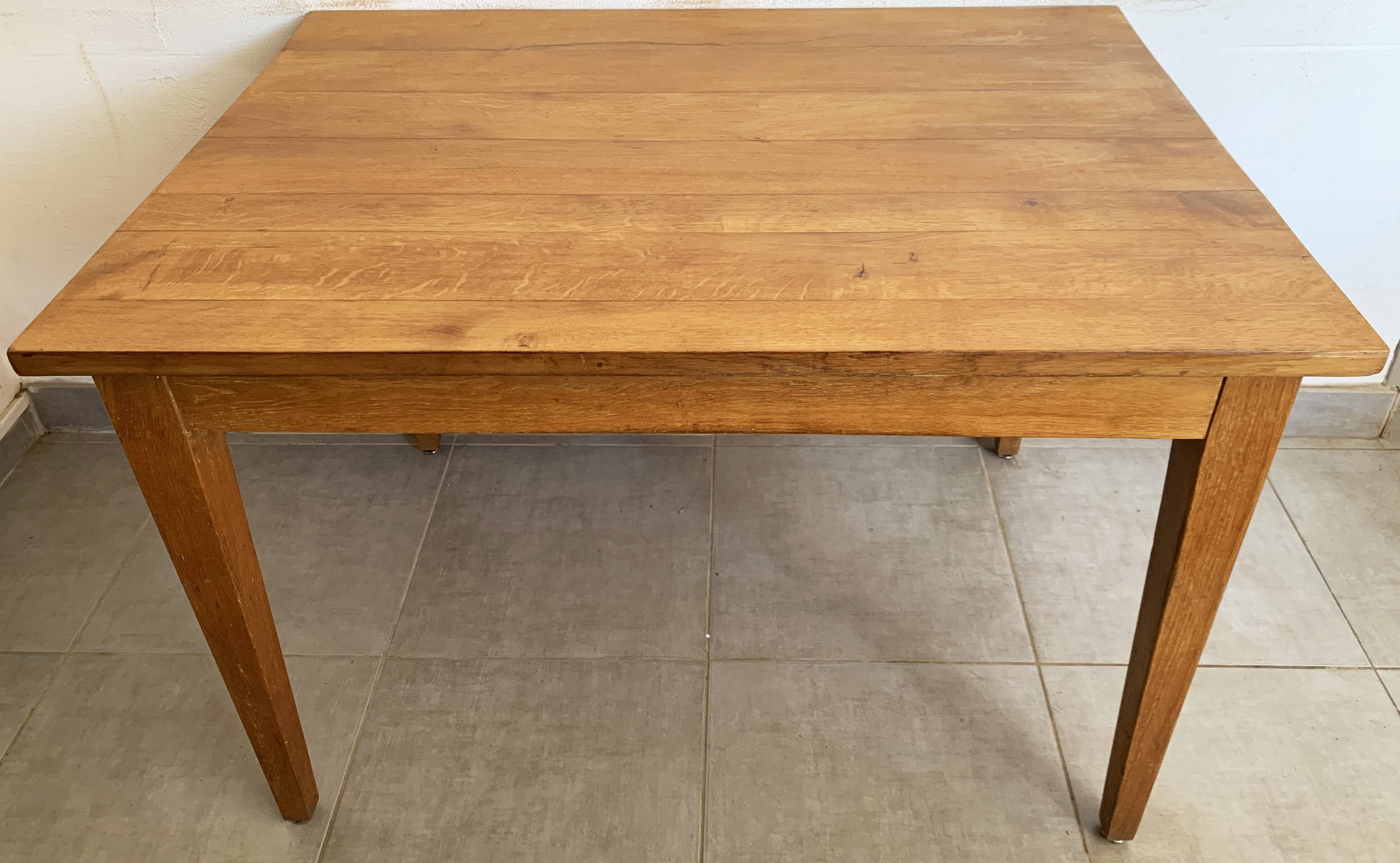Table de ferme vintage ou bureau en bois massif