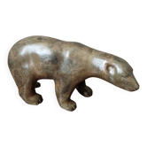 Bronze animal sculpture of a polar bear by Pierre Chenet.
