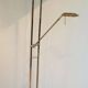 Floor lamp with gunmetal patina and brass