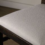 Set of 4 modernist chairs in oak and bouclé fabric, 1940