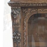 Richly carved solid oak bookcase