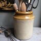 Glazed sandstone pot, ceramics