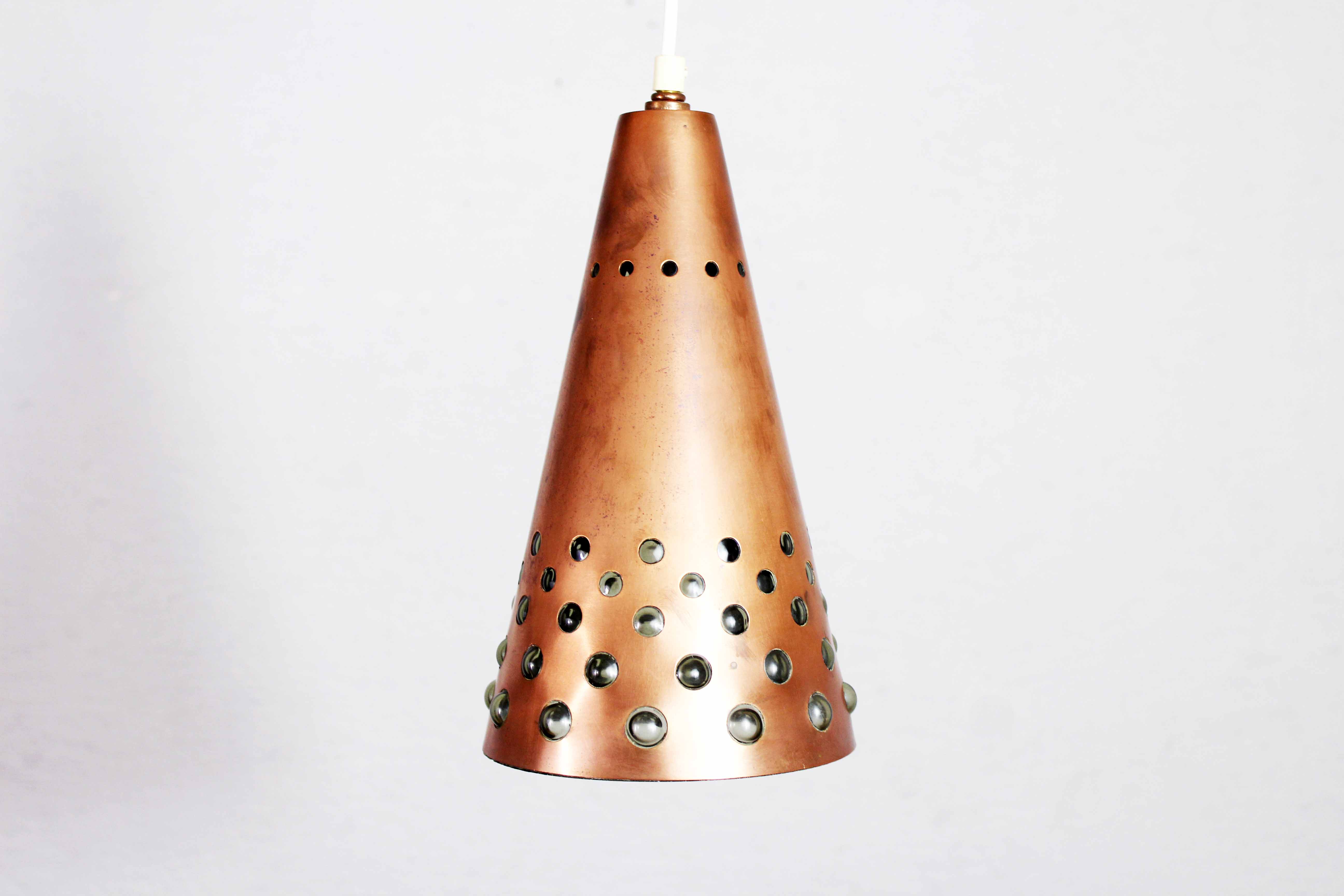 Nanny Still pendant lamp in copper and glass