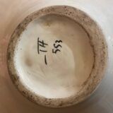 Old Plate VALLAURIS Polychrome Ceramic Flower Decor Vintage