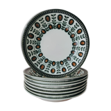 Set of 8 hollow plates Boch nut model