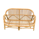 Vintage rattan and bamboo sofa bench