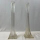 Pair of large glass soliflore vase