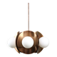 Vintage Italian Copper and Opaline Chandelier, 70s
