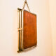 Old barber triptych mirror - 22x51cm