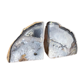 Pair of agate bookends
