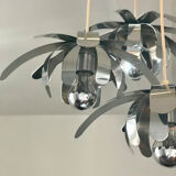 Suspension waterfall 3 flowers in chrome stainless steel