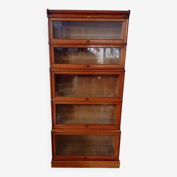 Old library/showcase in solid oak 3 parts