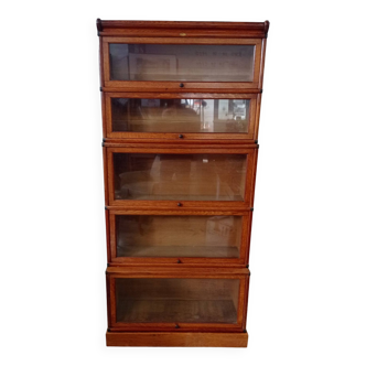 Old library/showcase in solid oak 3 parts