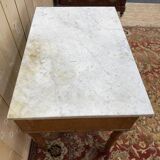 Table de toilette en bambou et marbre 1900