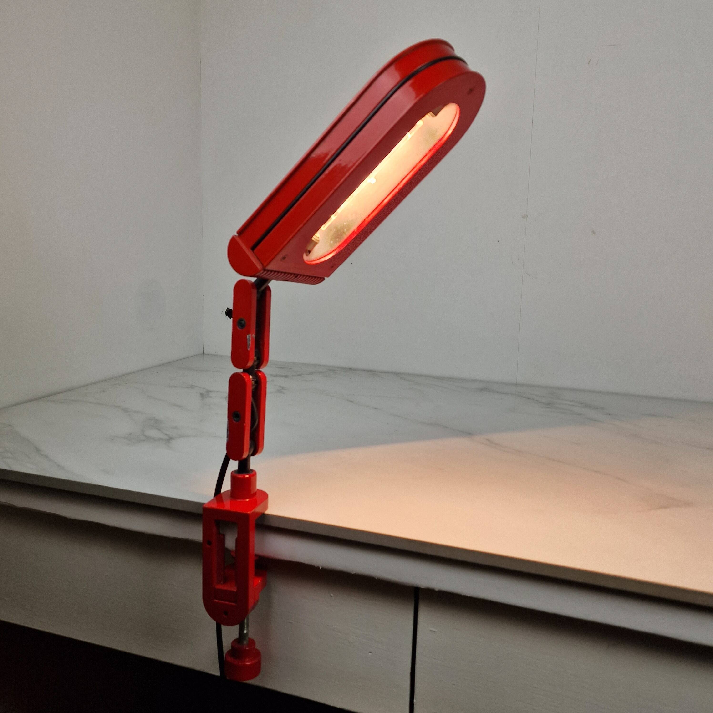 Italian Flexible Desk Lamp, 1970s – Cosmo Nero Alogena