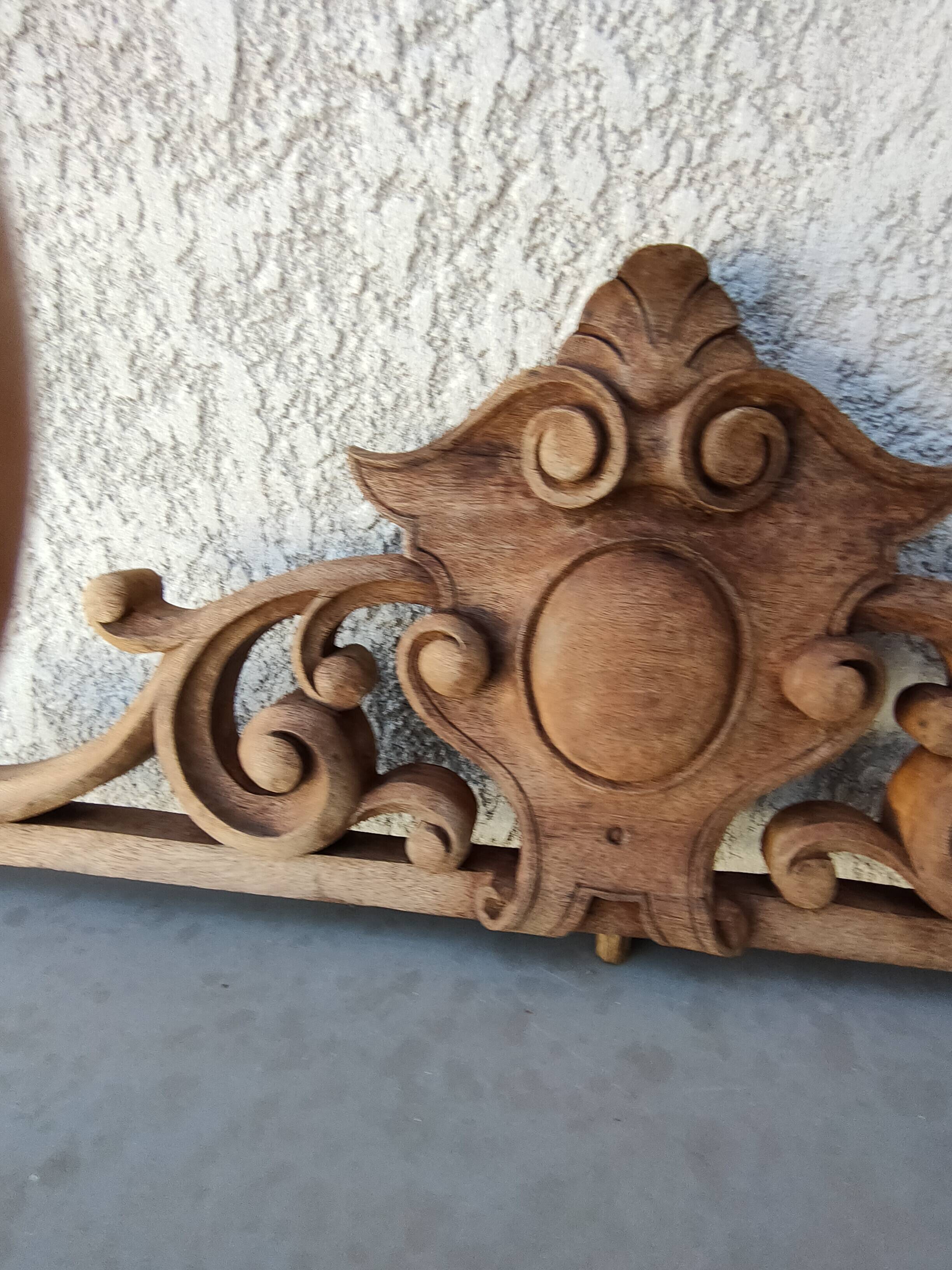 old wooden pediment