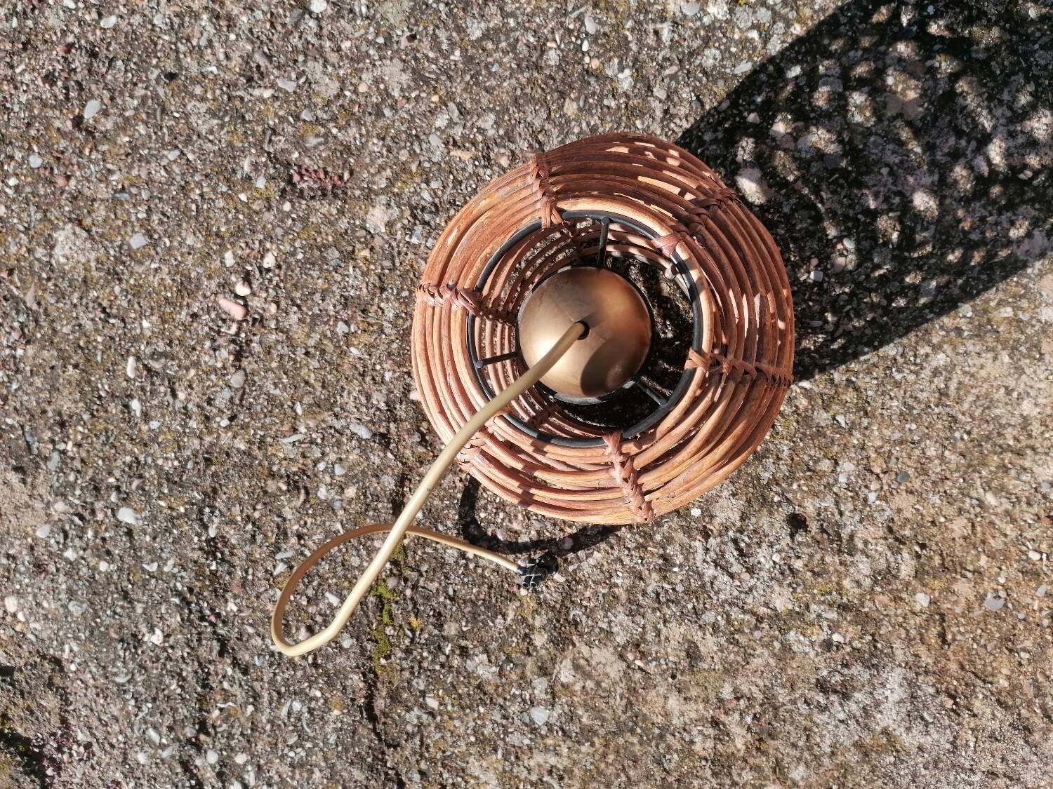 Ball rattan pendant light