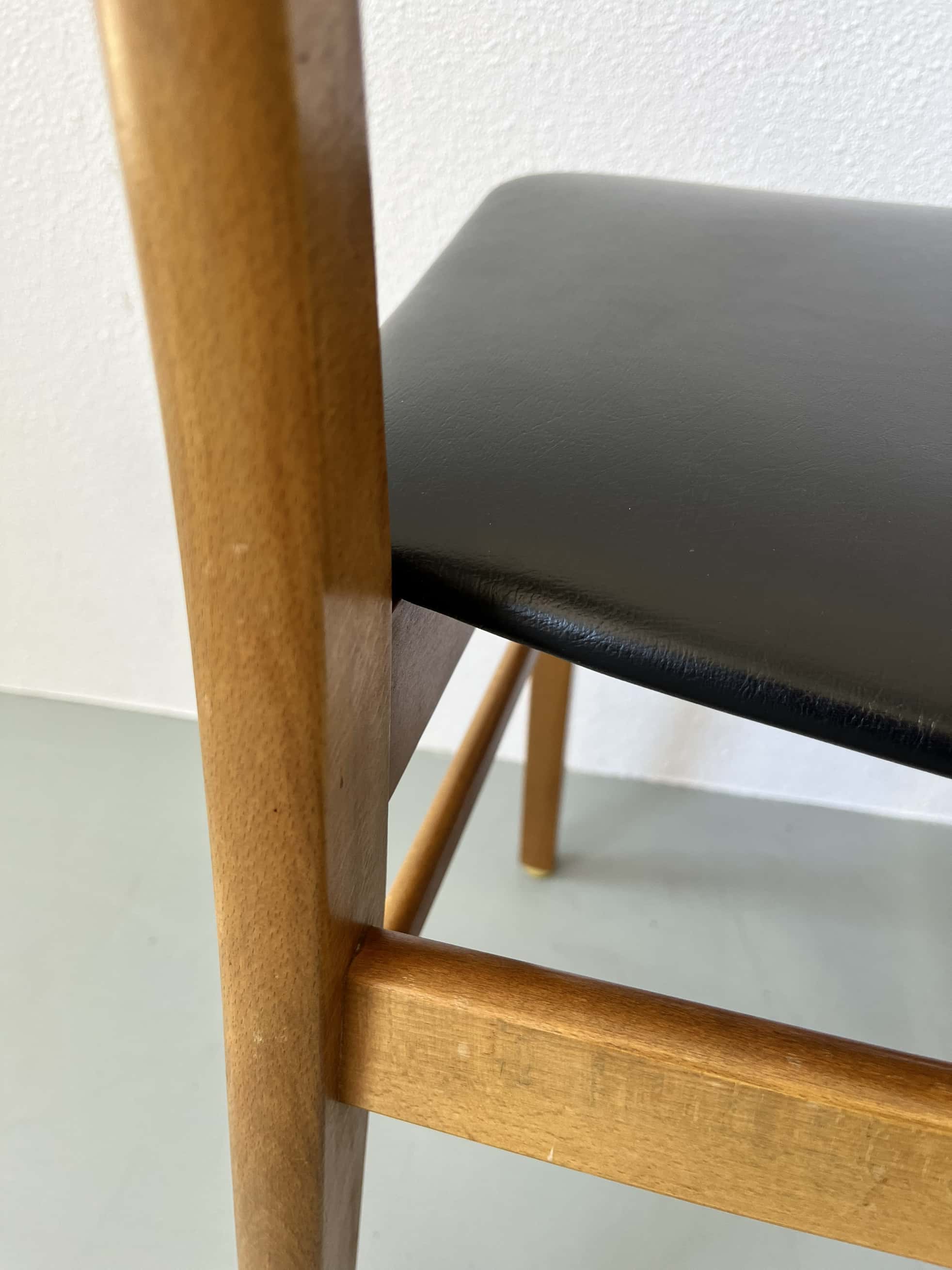 Vintage Danish set of 6 chairs teak - skai