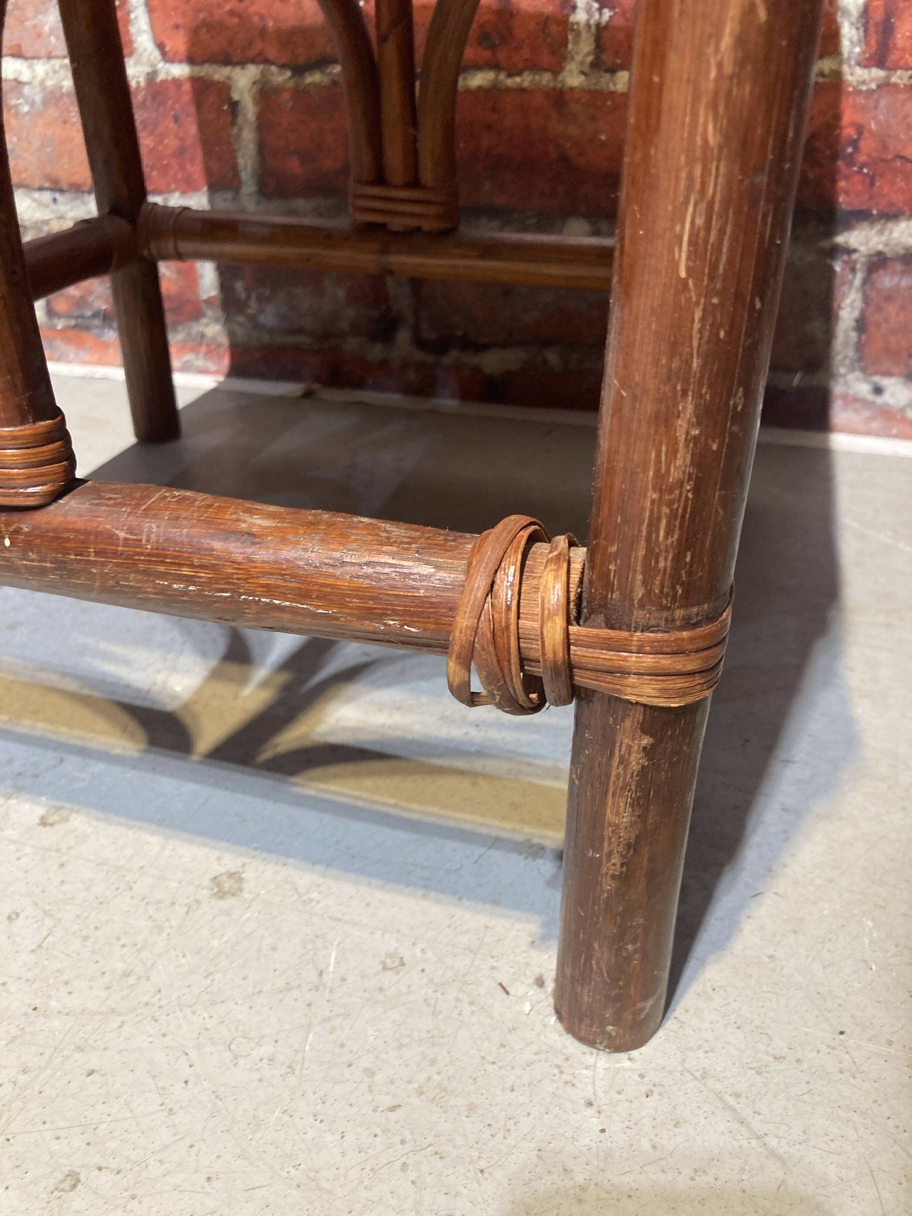 Rattan nesting table