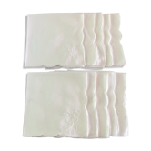 Batch of 10 solid white napkins
