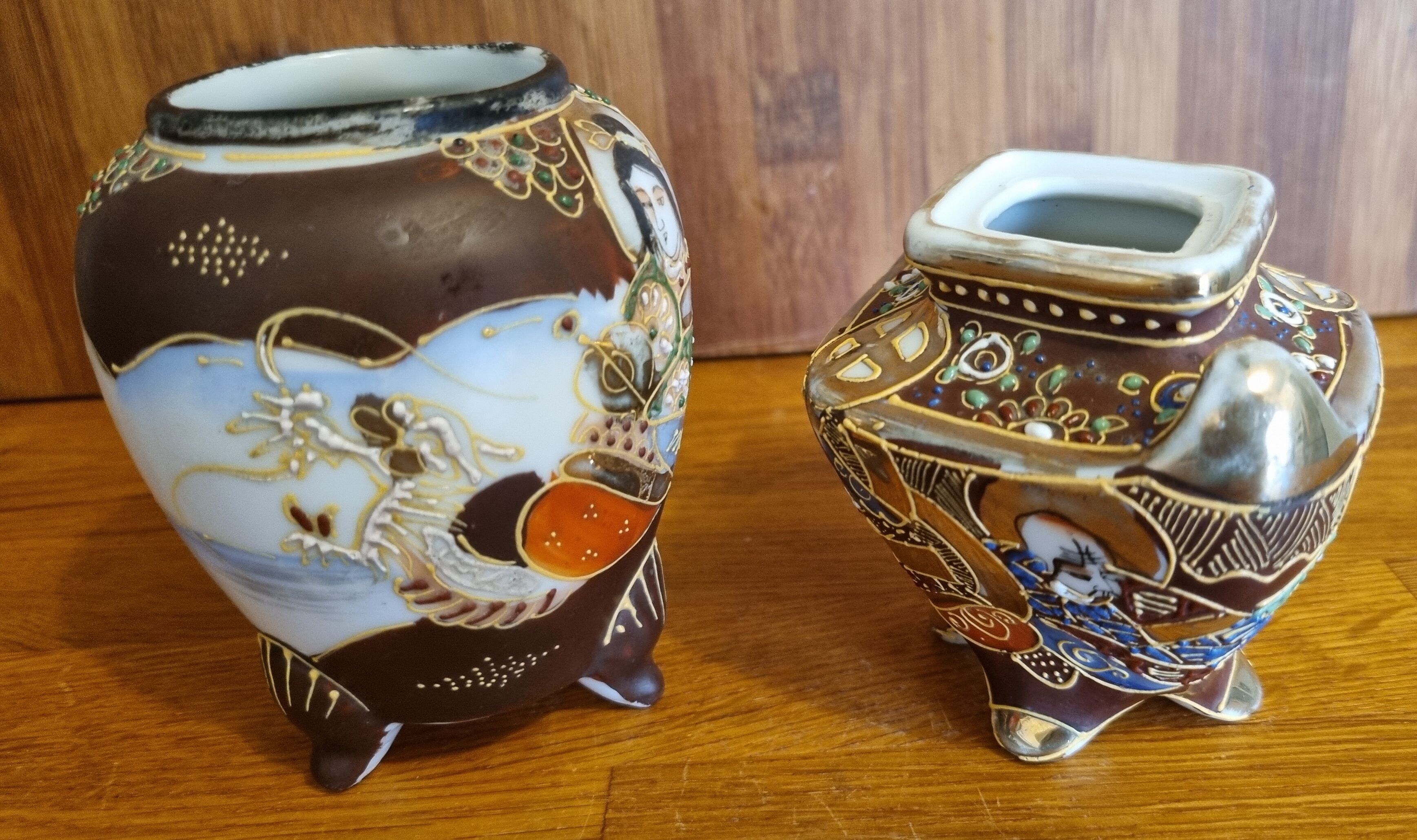 Two Satsuma vases