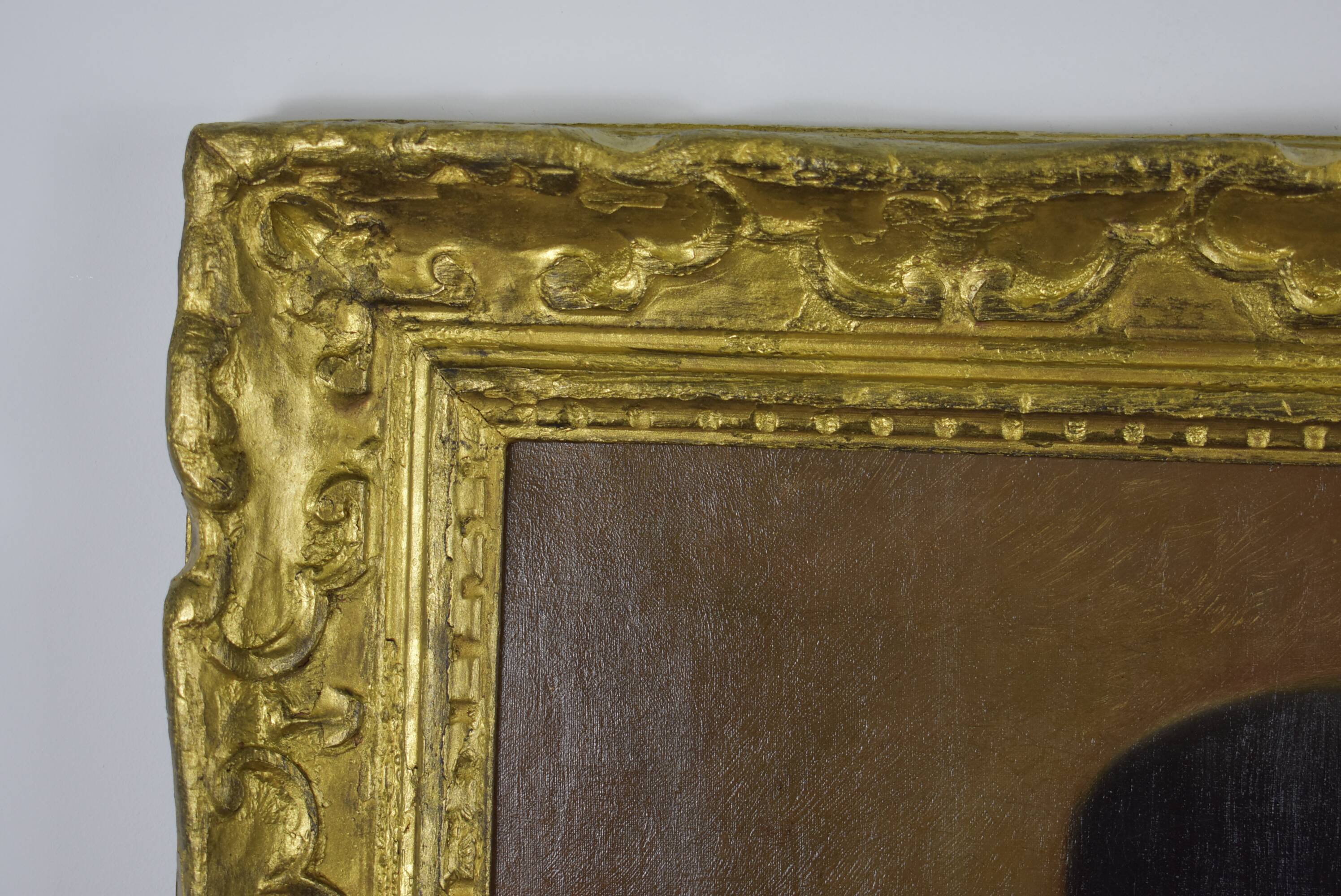 Tableau ancien vieil homme au chapeau