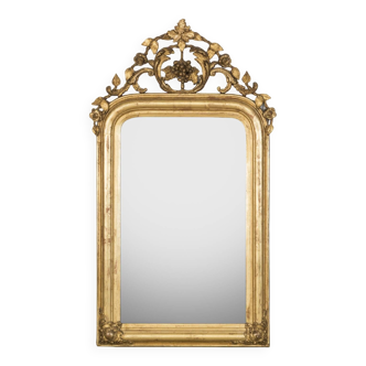 19th C Louis Philippe Mirror with Foliage and Grape Motifs