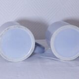 Set of 2 stoneware tankards / mugs 50cl light blue