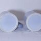 Set of 2 stoneware tankards / mugs 50cl light blue