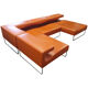 Canapé moroso - lowseat, cuir orange