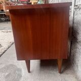 Pair of bedside tables, end of vintage sofa, old 1950