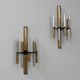Stilnovo brass and aluminun tubes sconces 1950s