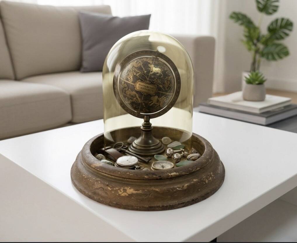 Golden leaf wooden base from the 19th century