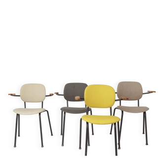 Set of 4 Vintage Armchairs 1950s Germany, Mid Century Modern Dining Chairs