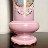 Opaline Vase Saint Louis peint main