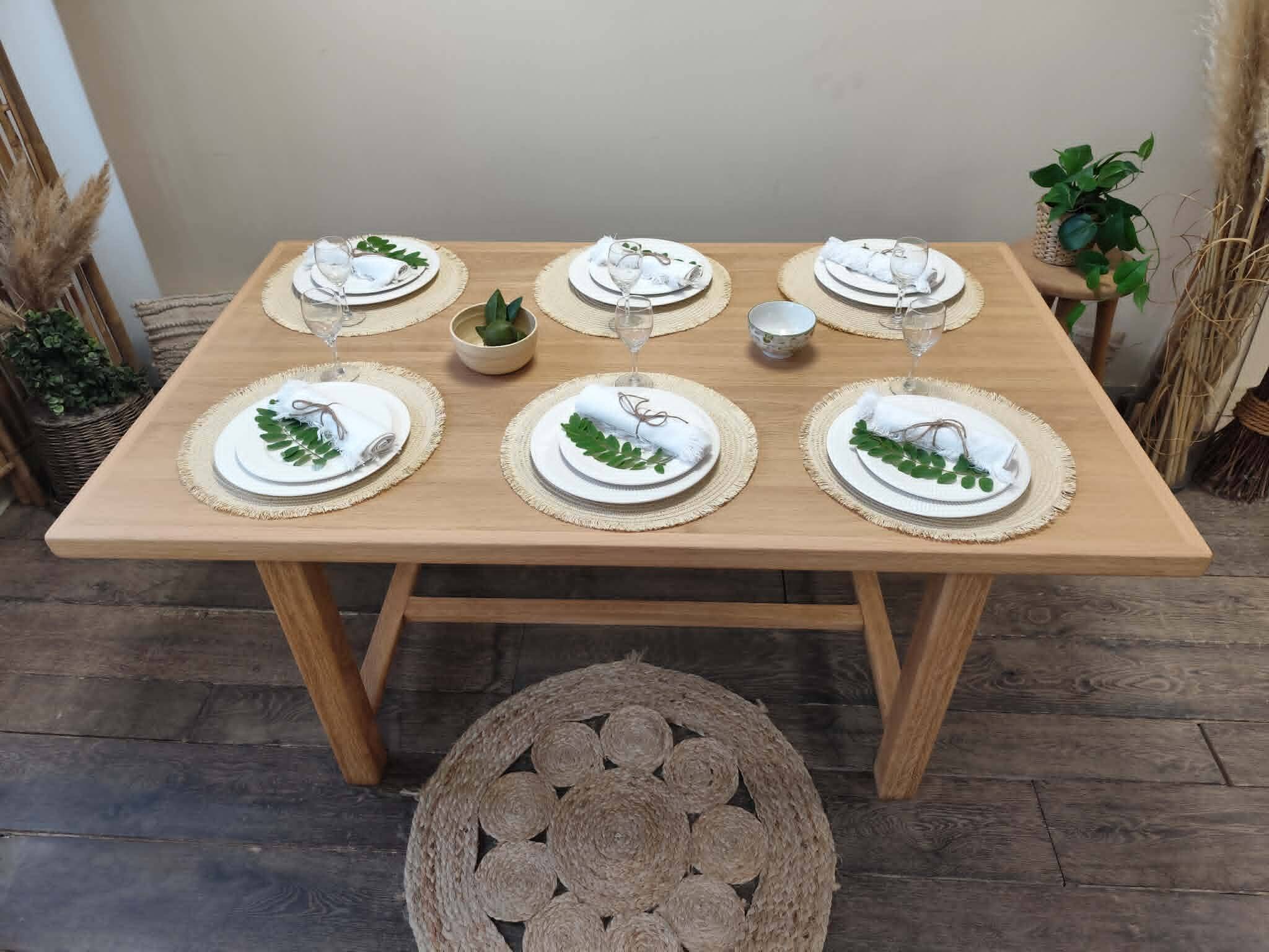 Table en chene massif avec rallonges
