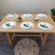 Solid oak table with extensions