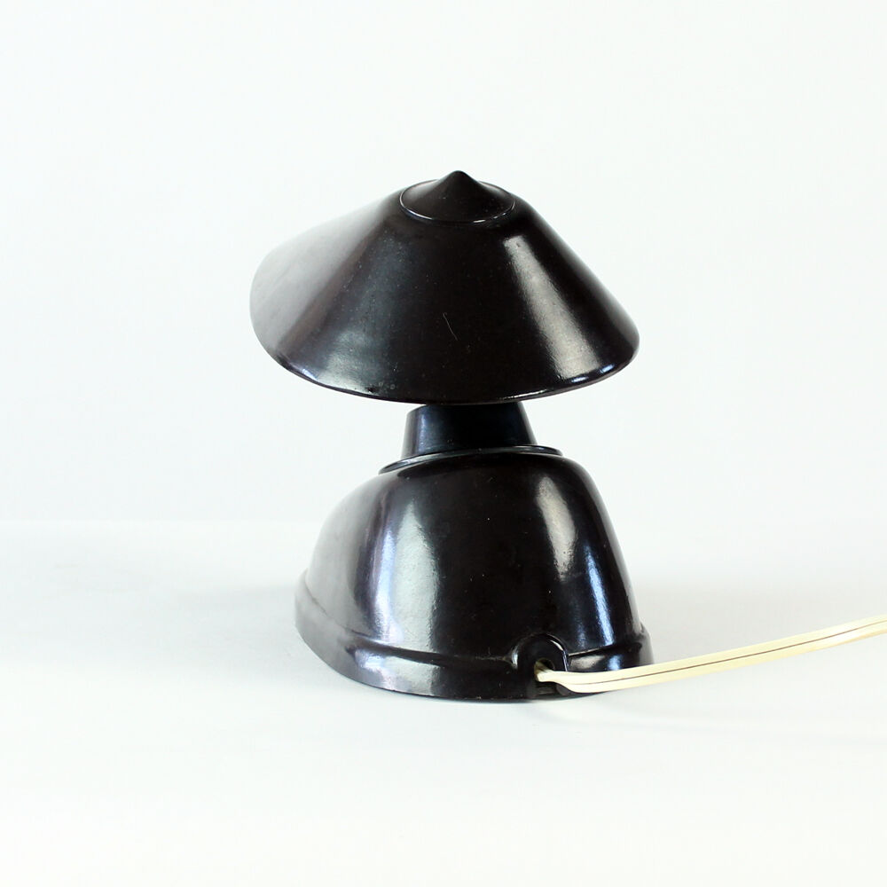 Brown bakelite lamp by Bauhaus team for ESC Zukov, 1930s