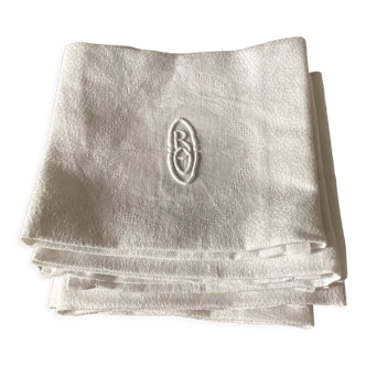 Serviettes de table en coton avec monogramme