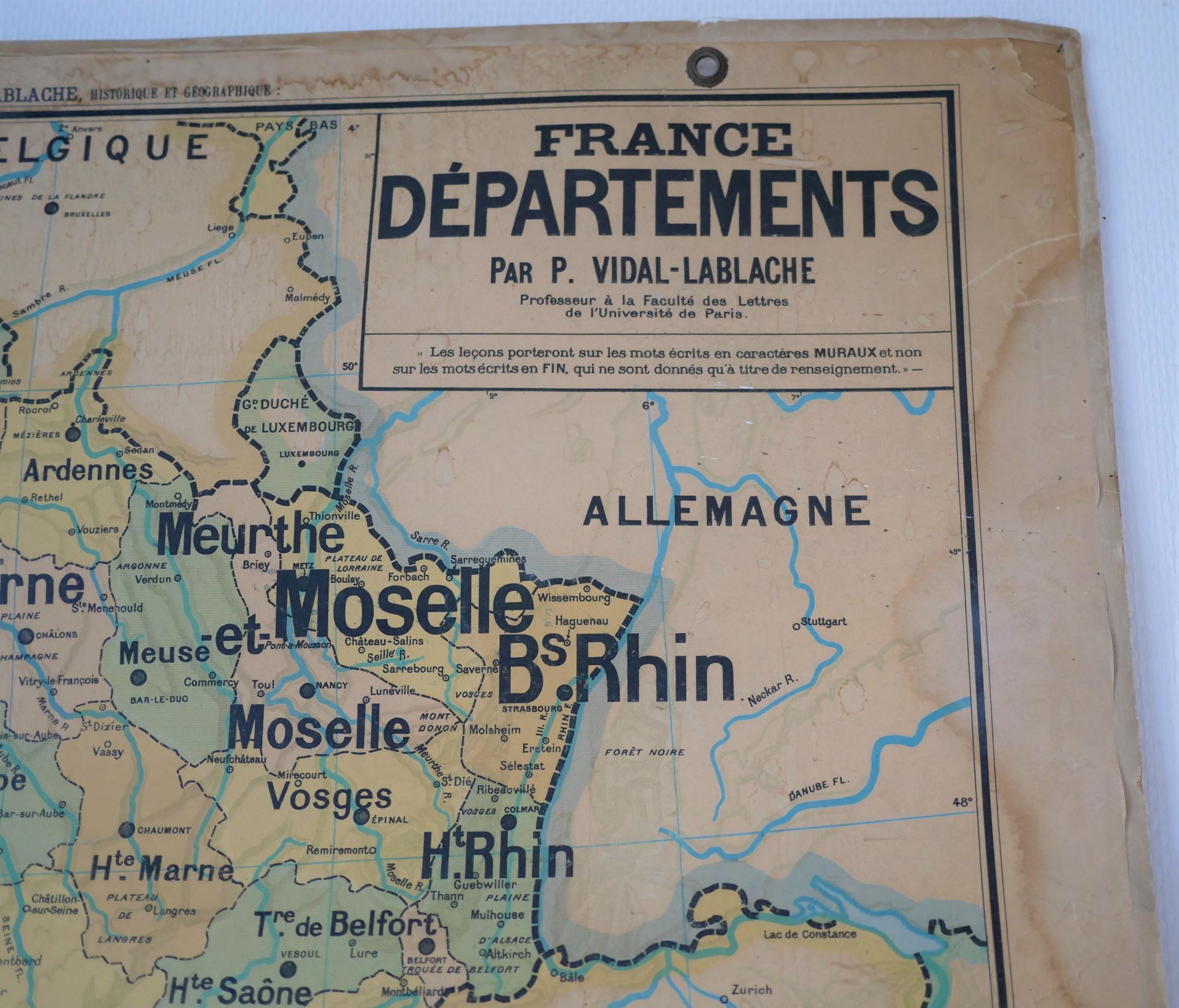 Map of France vintage - school poster n ° 4